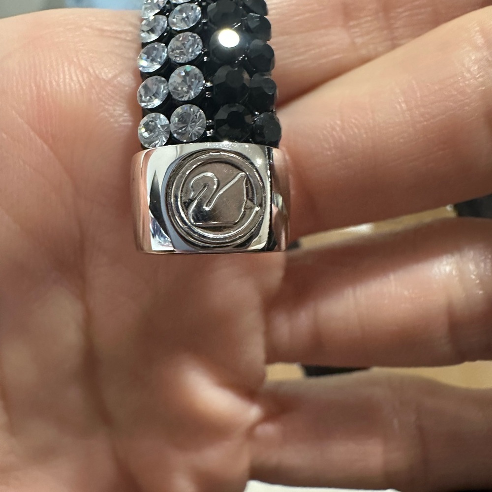Swarovski Crystal Black and Silver Wrap Bracelet - Picture 3 of 8